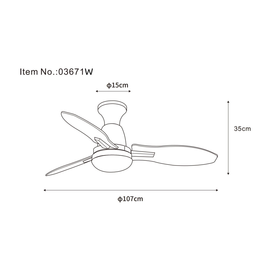 Globo - LED Stmievateľný stropný ventilátor LED/22W/230V 3000/4500/6000K + diaľkové ovládanie