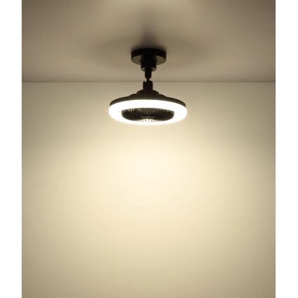 Globo - stmievateľný LED stropný ventilátor LED/20W/230V 3000-6500K čierny + diaľkové ovládanie