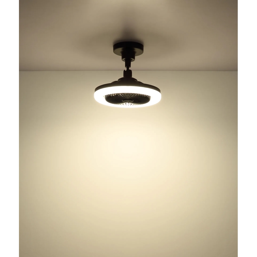 Globo - stmievateľný LED stropný ventilátor LED/20W/230V 3000-6500K čierny + diaľkové ovládanie
