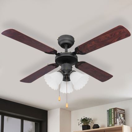 Globo - Stropný ventilátor 3xE27/60W/230V