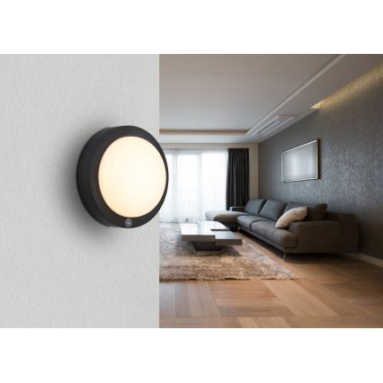Globo - LED Nabíjacie dotykové nástenné svietidlo LED/1,2W/3,7V pr. 15 cm 1800 mAh čierna