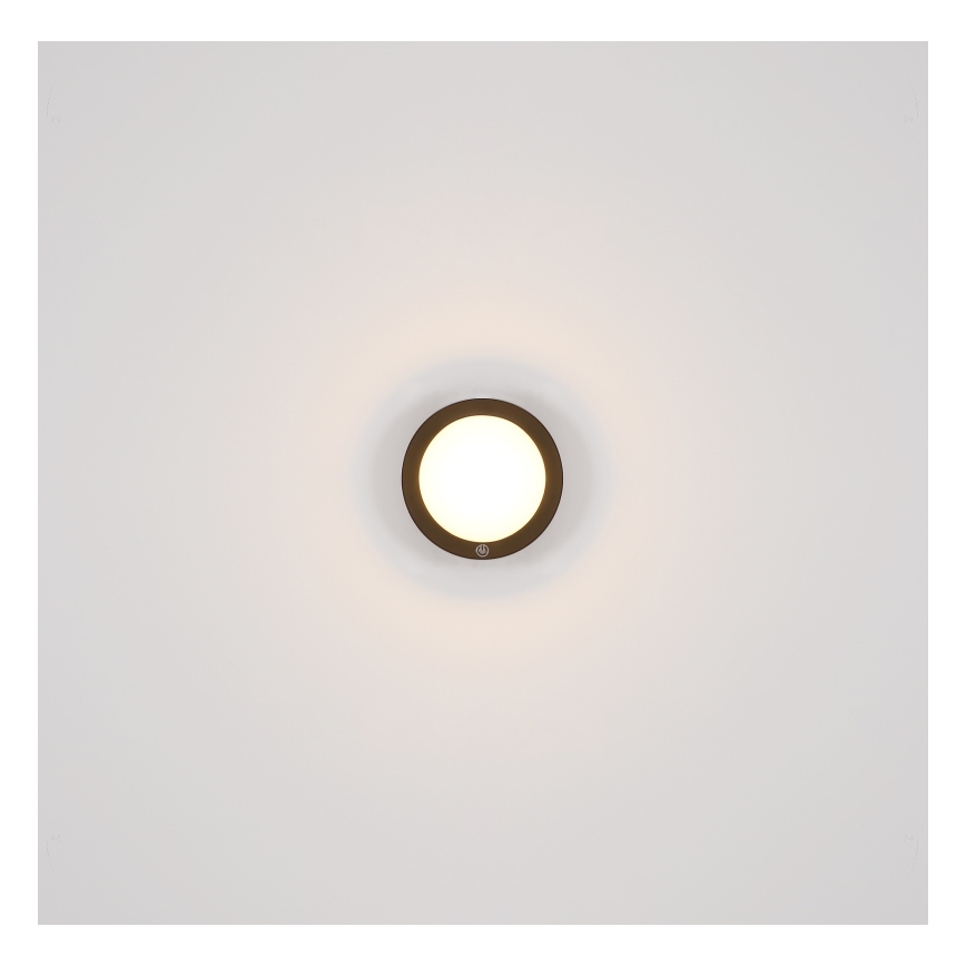 Globo - LED Nabíjacie dotykové nástenné svietidlo LED/1,2W/3,7V pr. 15 cm 1800 mAh čierna