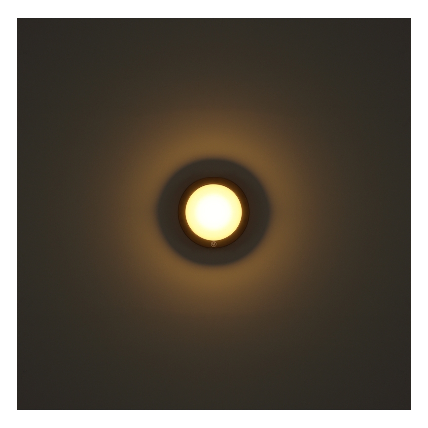 Globo - LED Nabíjateľné dotykové nástenné svietidlo LED/1,2W/3,7V pr. 15 cm 1800 mAh čierna