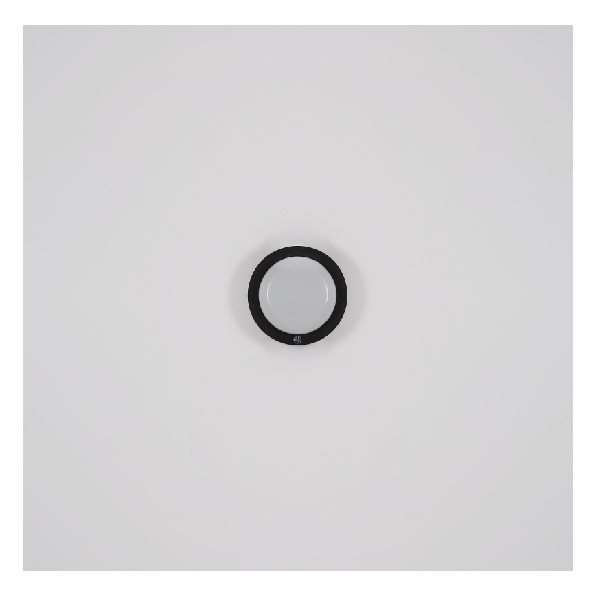 Globo - LED Nabíjateľné dotykové nástenné svietidlo LED/1,2W/3,7V pr. 15 cm 1800 mAh čierna