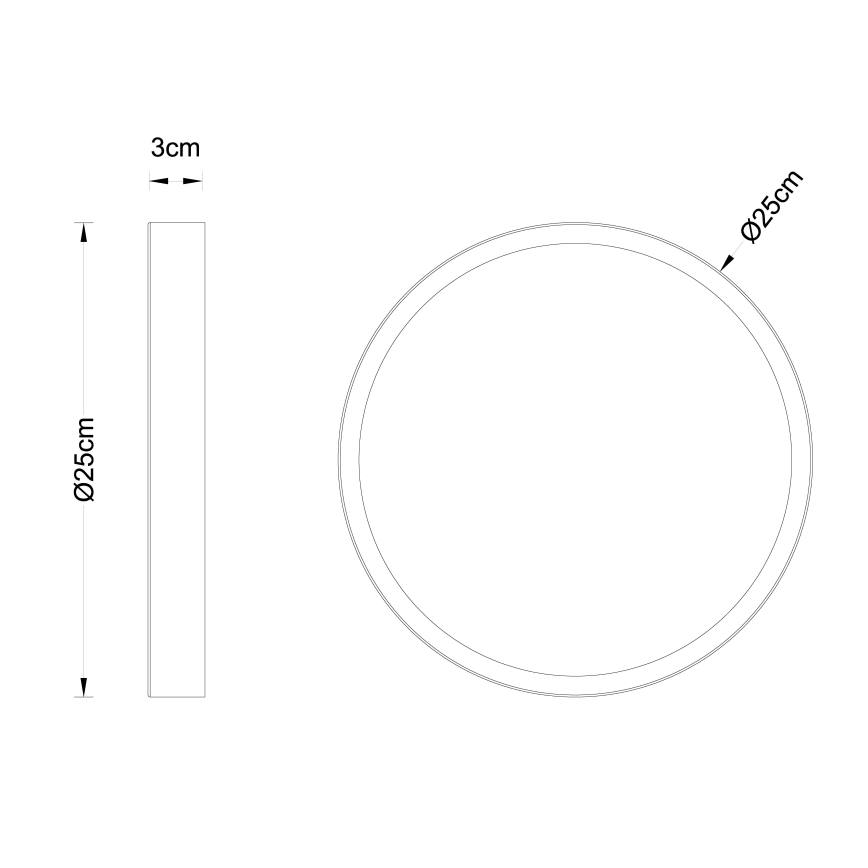 Globo - LED Stropné svietidlo LED/15W/230V pr. 25 cm