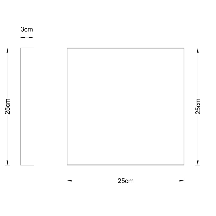 Globo - LED Stropné svietidlo LED/15W/230V 25x25 cm