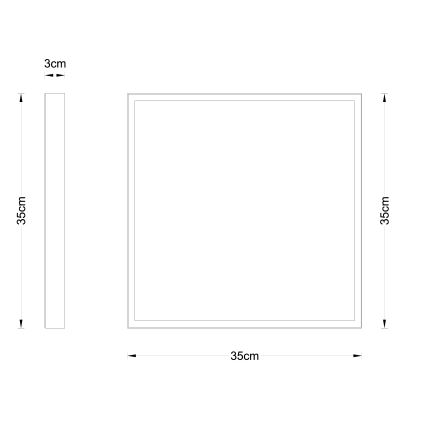 Globo - LED Stropné svietidlo LED/22W/230V 35x35 cm