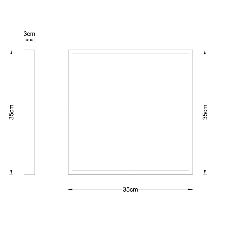 Globo - LED Stropné svietidlo LED/22W/230V 35x35 cm