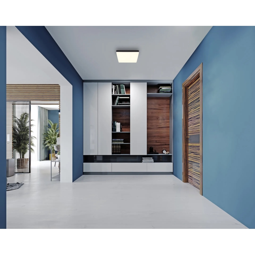 Globo - LED Stropné svietidlo LED/18W/230V 4000K 30x30 cm čierna