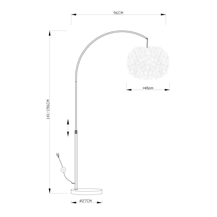 Globo - Stojacia lampa 1xE27/40W/230V