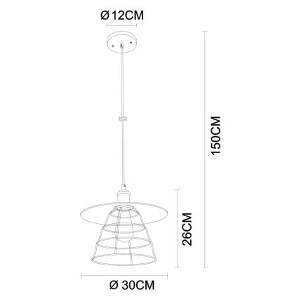 Globo - Luster na lanku 1xE27/60W/230V