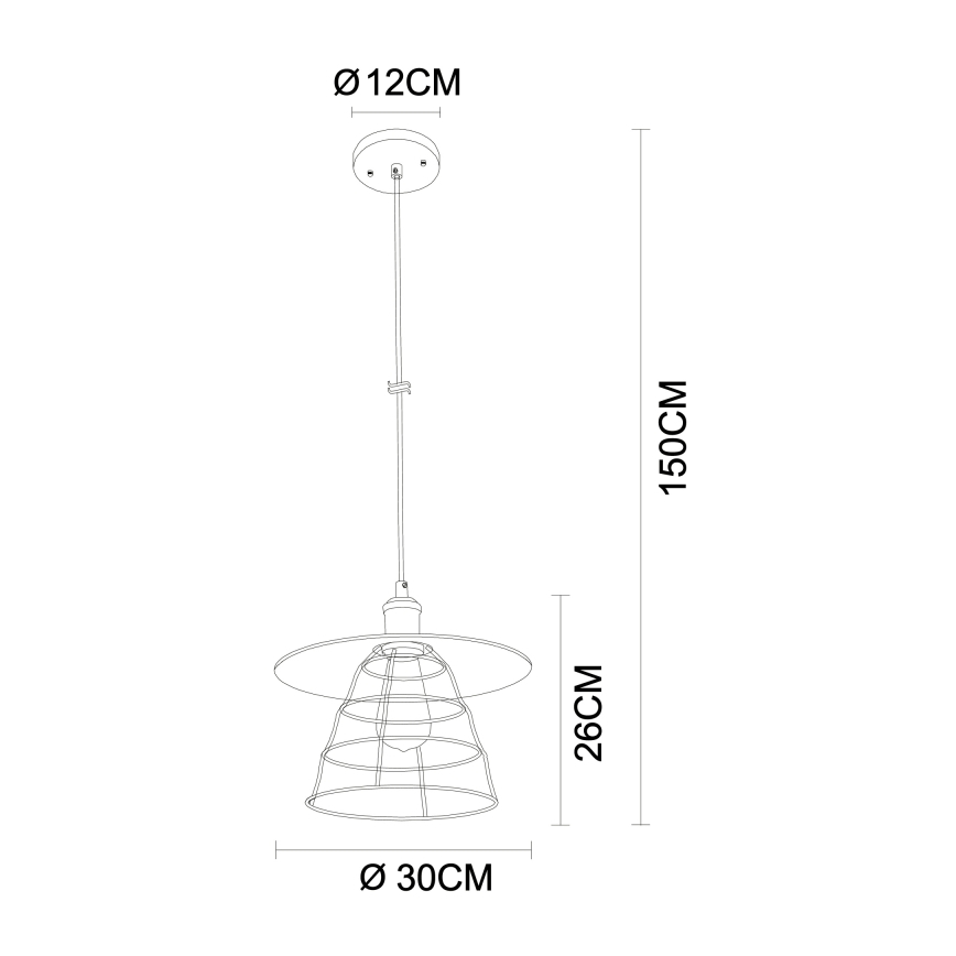Globo - Luster na lanku 1xE27/60W/230V