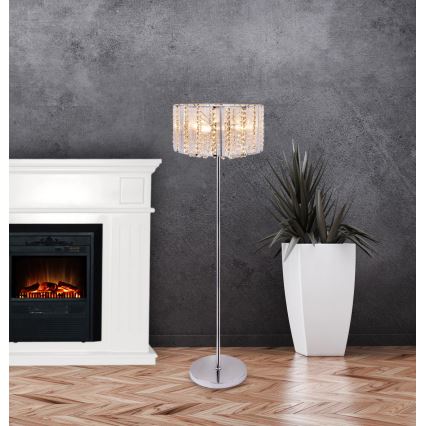 Globo - Krištáľová stojacia lampa 4xE14/40W/230V