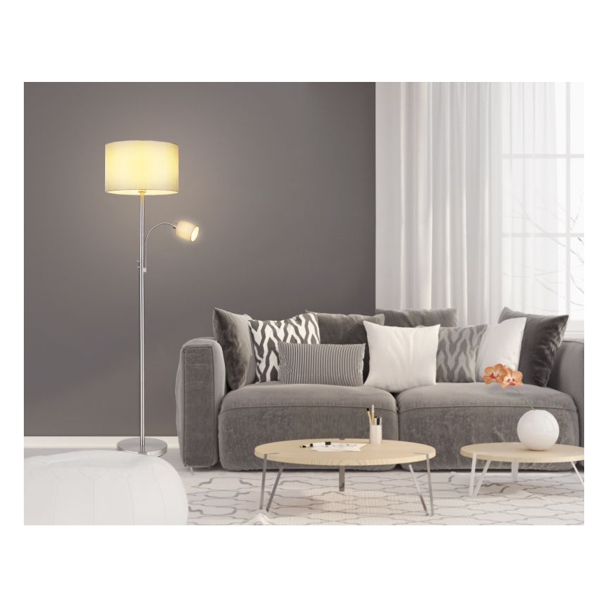 Globo - Stojacia lampa 1xE27/40W/230V + 1xE14/25W
