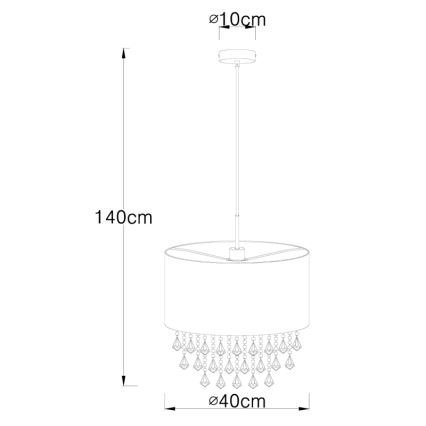 Globo - Luster na lanku 1xE27/60W/230V