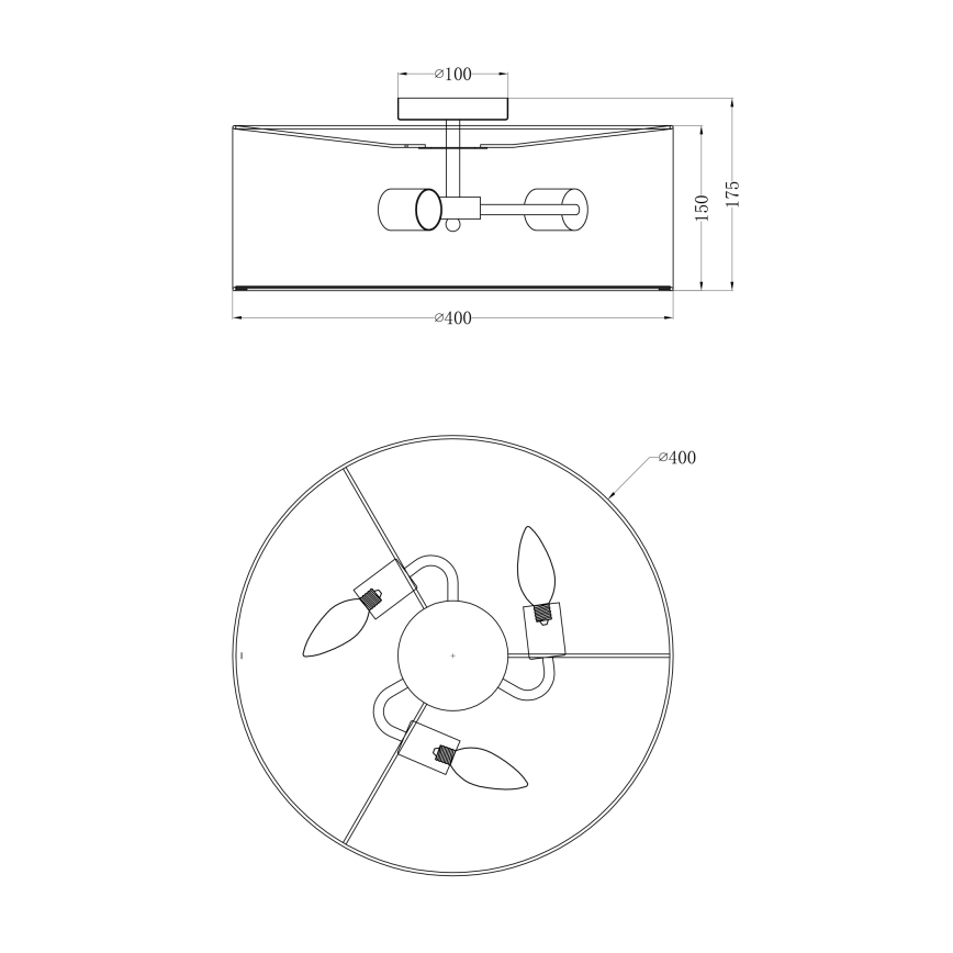 Globo - Stropné svietidlo 3xE14/40W/230V