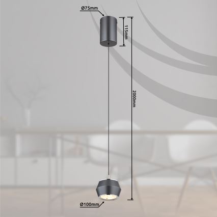 Globo - LED Luster na lanku LED/6W/230V