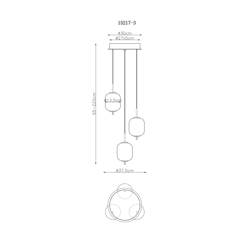 Globo - LED Luster na lanku LED/20W/230V