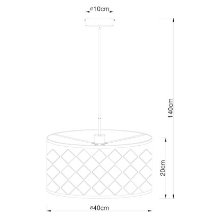 Globo 15228H - Luster na lanku KIDAL 1xE27/60W/230V