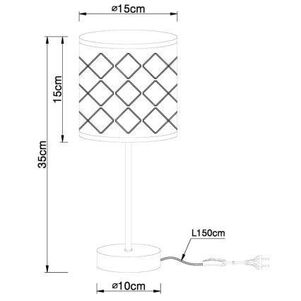 Globo 15228T - Stolná lampa KIDAL 1xE14/40W/230V