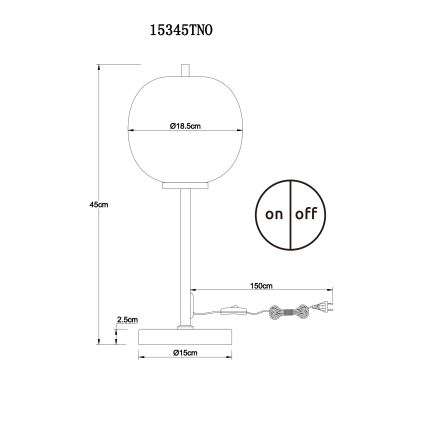 Globo - Stolná lampa 1xE14/40W/230V chróm