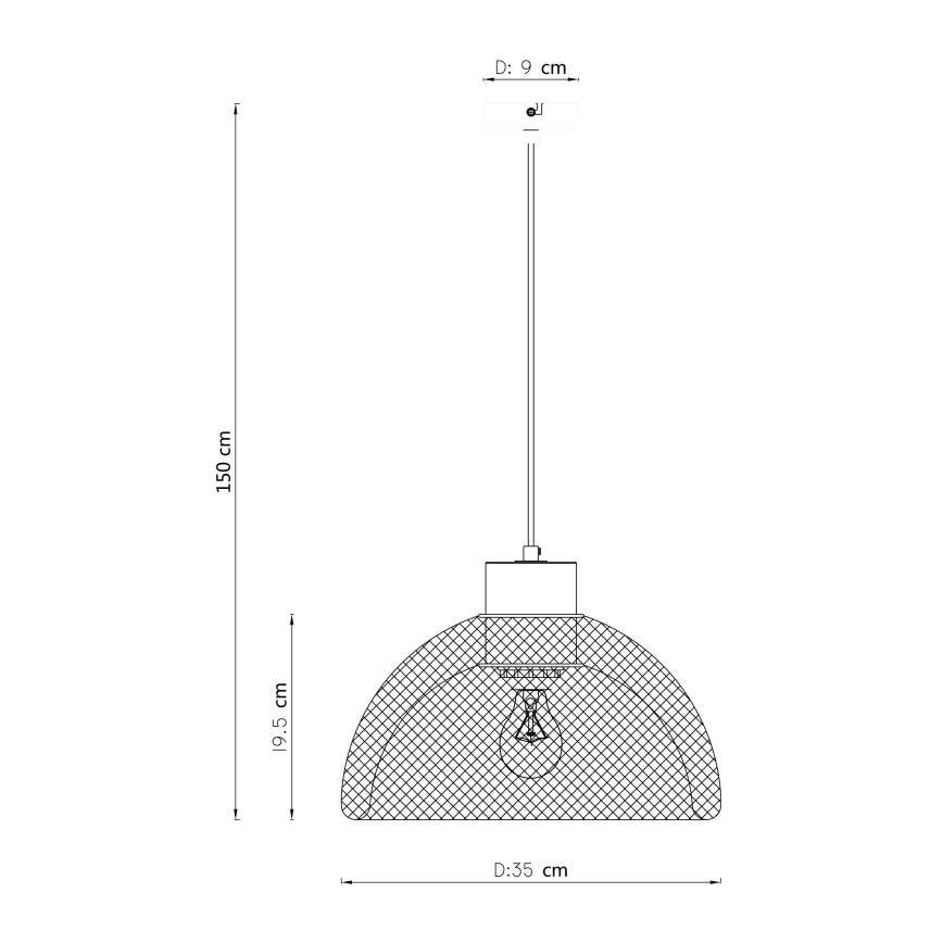 Globo - Luster na lanku 1xE27/60W/230V