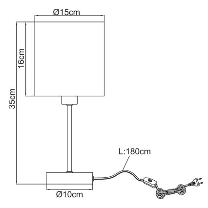 Globo - Stolná lampa 1xE14/25W/230V