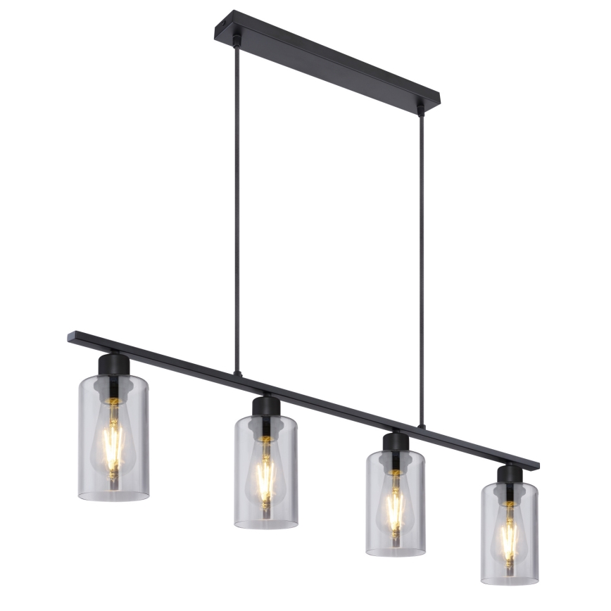 Globo - Luster na lanku 4xE27/60W/230V čierna