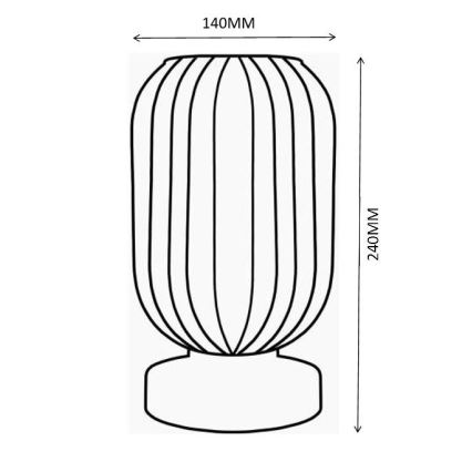 Globo - Stolná lampa 1xE27/40W/230V hnedá