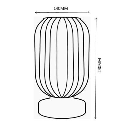 Globo - Stolná lampa 1xE27/40W/230V šedá