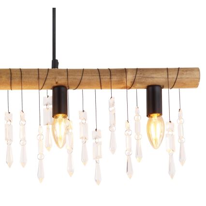 Globo 15532-5H - Luster na lanku KIRA 5xE14/40W/230V čierna/hnedá