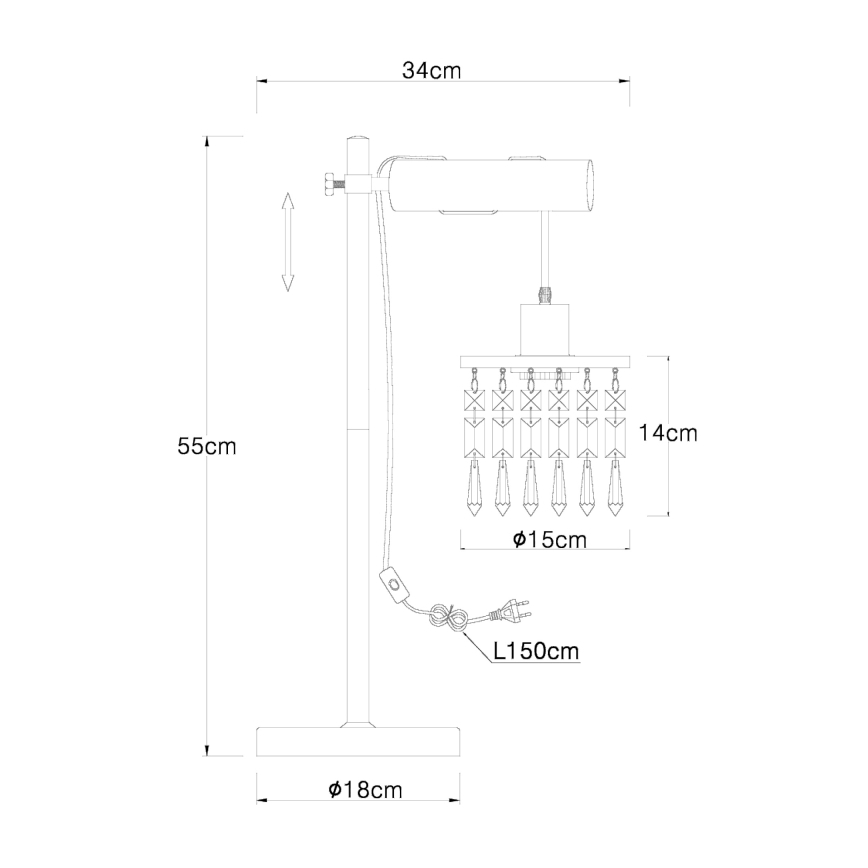 Globo - Stolná lampa 1xE27/40W/230V