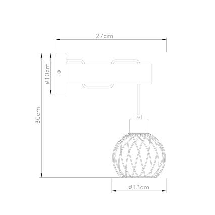 Globo - Nástenná lampa 1xE27/15W/230V