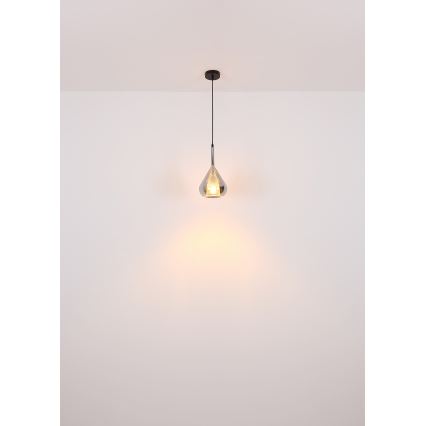Globo - Luster na lanku 1xE27/60W/230V pr. 20 cm čierna