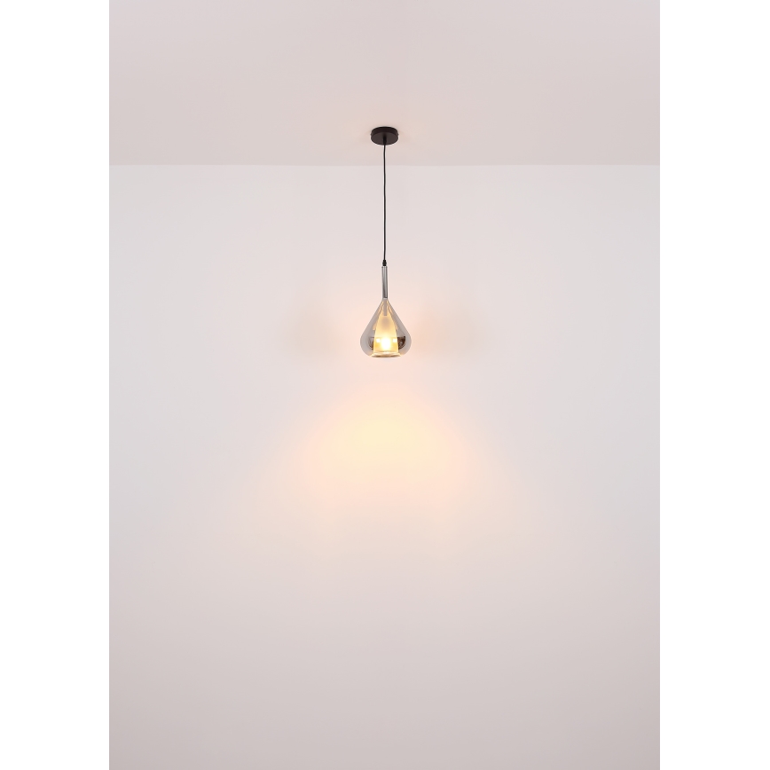 Globo - Luster na lanku 1xE27/60W/230V pr. 20 cm čierna