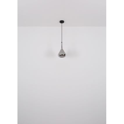 Globo - Luster na lanku 1xE27/60W/230V pr. 20 cm čierna