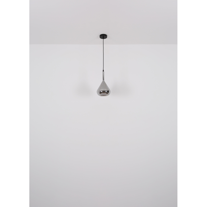 Globo - Luster na lanku 1xE27/60W/230V pr. 20 cm čierna