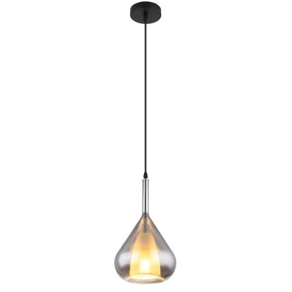 Globo - Luster na lanku 1xE27/60W/230V pr. 20 cm čierna