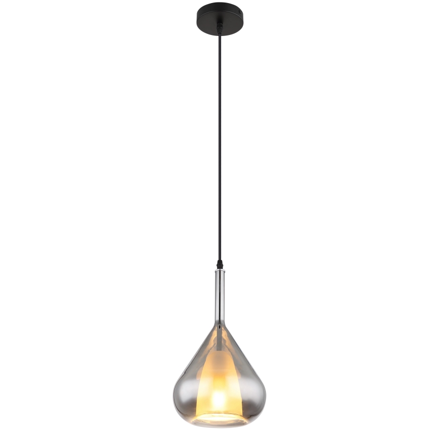 Globo - Luster na lanku 1xE27/60W/230V pr. 20 cm čierna