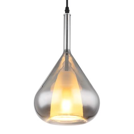 Globo - Luster na lanku 1xE27/60W/230V pr. 20 cm čierna