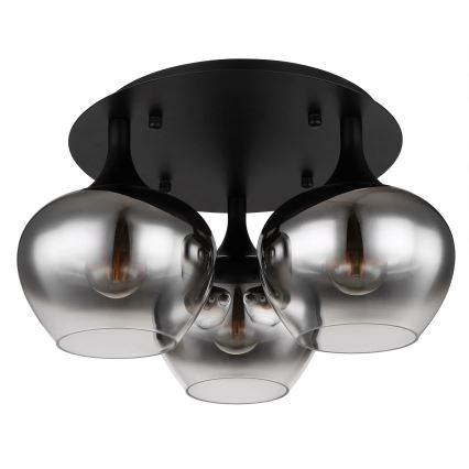 Globo - Prisadený luster 3xE27/40W/230V pr. 45 cm čierna