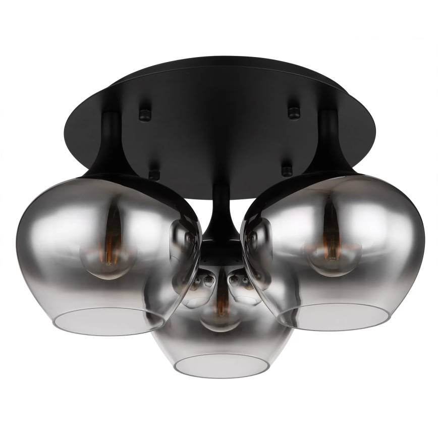 Globo - Prisadený luster 3xE27/40W/230V pr. 45 cm čierna