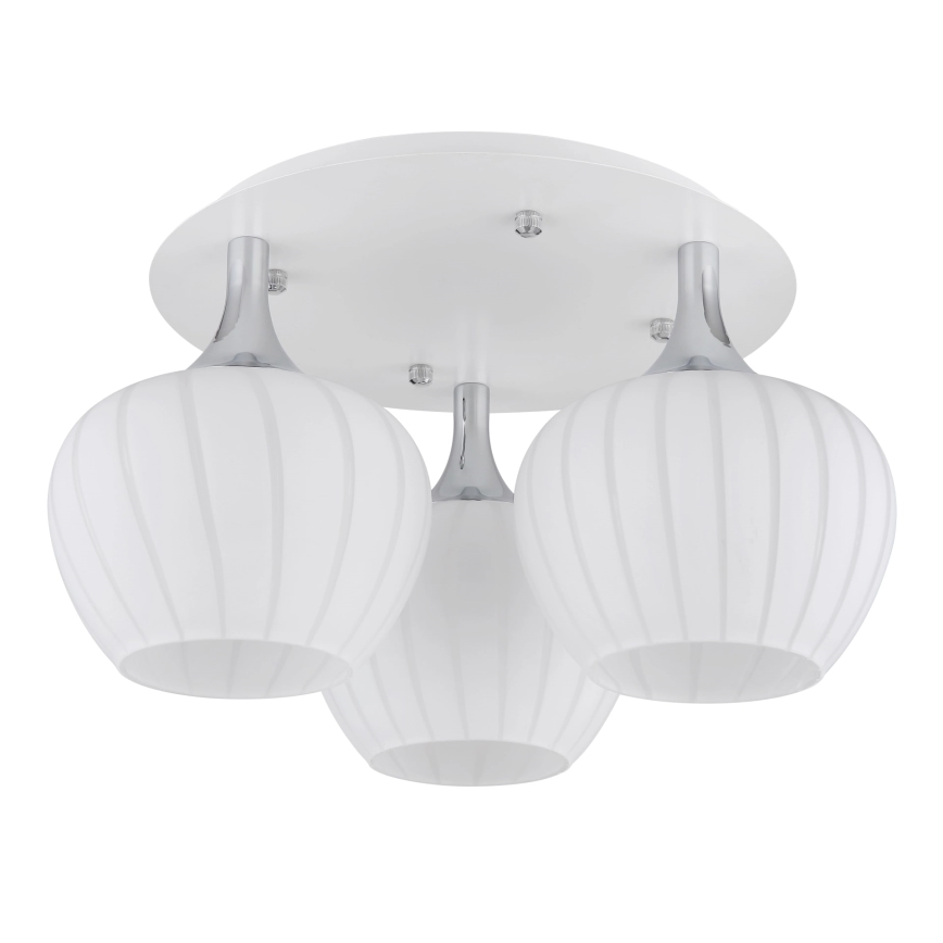 Globo - Prisadený luster 3xE27/40W/230V biela