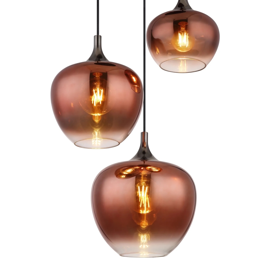 Globo - Luster na lanku 3xE27/40W/230V medená