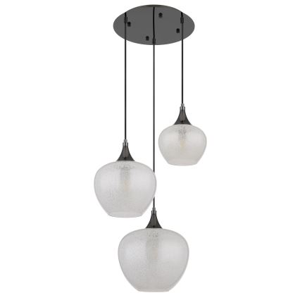 Globo - Luster na lanku 3xE27/40W/230V biela/antracit
