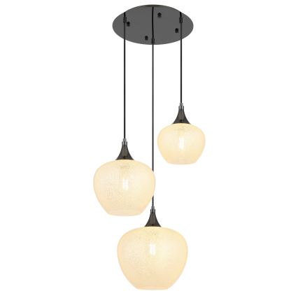 Globo - Luster na lanku 3xE27/40W/230V biela/antracit