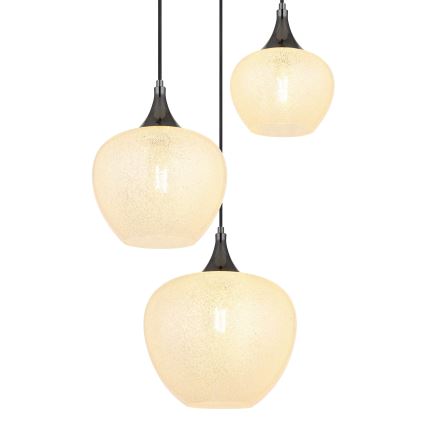 Globo - Luster na lanku 3xE27/40W/230V biela/antracit