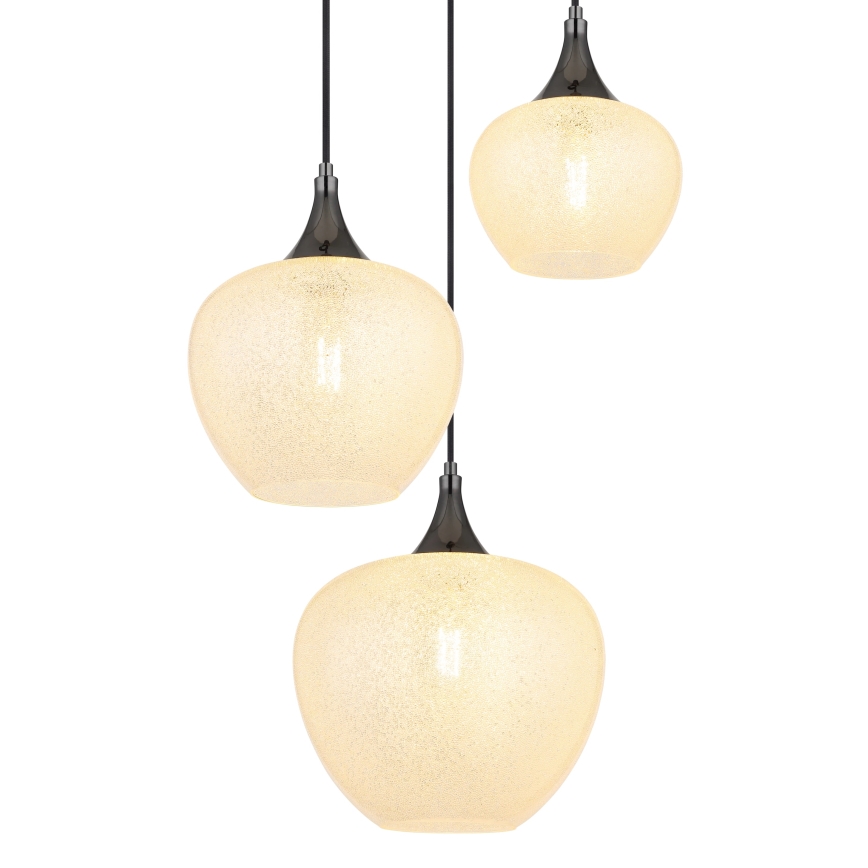 Globo - Luster na lanku 3xE27/40W/230V biela/antracit
