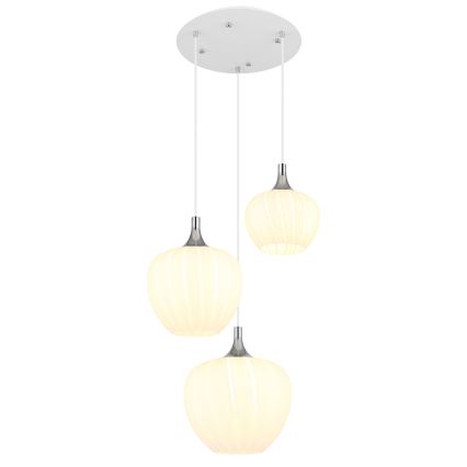 Globo - Luster na lanku 3xE27/40W/230V biela