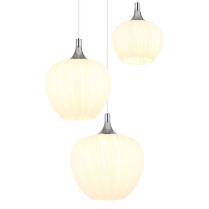 Globo - Luster na lanku 3xE27/40W/230V biela
